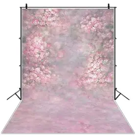 Action Bloom 123071249-vinyl-5x7 Retro Oil Painting Flowers Photography Backdrops Abstract Texture 5x7ft Vinyl