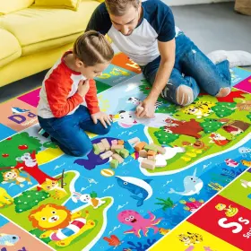 Kpr-p005 Akasisrug Baby Play Mat For Floor Abc Kids Super Soft 59 X 39.4 Inch Green #3