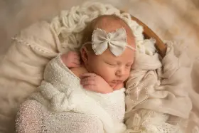 Amos And Sawyer 445007666638 Ivory Mohair Tieback Headband Photography Prop Newborn Toddler Child Adult