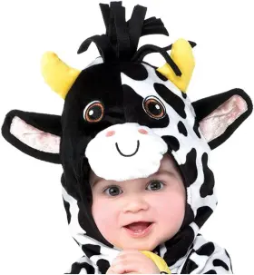 8401600 Amscan Black And White Mini Moo For Toddlers - 1 Pc. Adorable Costume 6-12 Months #2