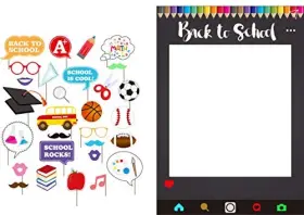 As Shown 796862255824 Back To School Party Photo Booth Props First Day Of With Frame Pac