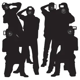 Beistle 52088 2-count Paparazzi Cutouts Thin Printed Clear Plastic 63 Inch Black