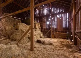 L-0015-96 Beleco 9x6ft Fabric Farm Barn Backdrop Nativity L-0015 #3