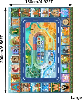 Xzfs0002as Bfeeifrdrmn Baby Play Mat For Floor Abc Animals Kids Educational Rug 5ft X 6ft7ftft Blue #2