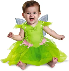 85613v Brand Disney Disguise Baby Girlsft Tinker Bell Deluxe Infant 6-12 Mths Green