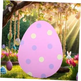 Brightrow Xan-brightrow-1109 4 Ft Large Easter Cardboard Cutout Party Decoration Stand Up Life Egg