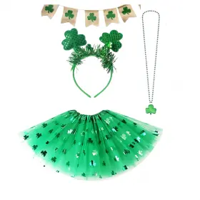 Danballto 707516646103 Shamrock Tutu For Girls St Patricks Day Costume Kids Kelly Green