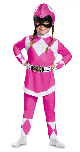 Disguise 67381m Pink Ranger Toddler Classic Child Costume Medium/ 3t-4t