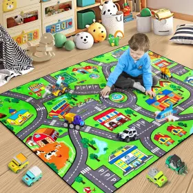 Erfft-1 Diysani Kids Rug City Road For 3x5 Ft Car 3ft X 5ft Rectangular
