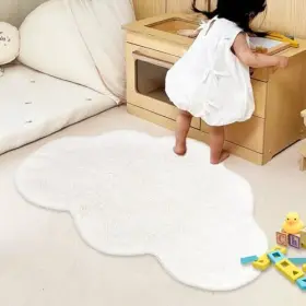 5263428639 Ecbuy Area Rugs For Kids Cloud Shape Baby 39.5x25.5 Inch Pack Of 1 White