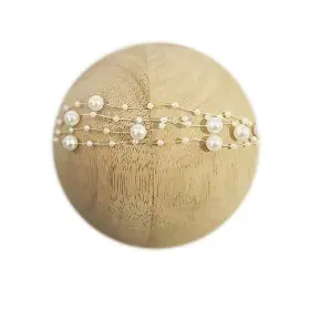 Edera Store 761426725945 Newborn Photography Props Baby Photoshoots Pearl Headbands Girl Photo Posing #3