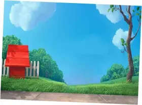 Xp124 Eoa Workshop 7 W X5 H Ft Cartoon Red Dog House Blue Sky Photography Backdrop Birthday