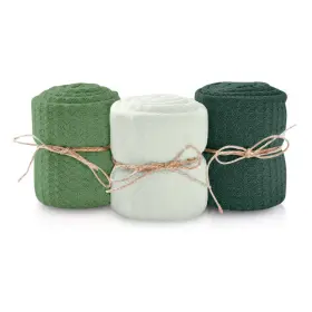 First Landings 795152429433 Newborn Photography Wraps 3-pack - 16 Inch X 64 Soft Knit Baby Wrap Receiving Bl
