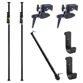 Flashpoint Fptpp712k1 Basic Telepole Support System Pair Bundle With 2x U-hook Cross Bar
