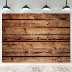 Yzt007 Fmarui 10x8ft Wood Backdrop Rustic Brown Wooden Backgrounds Vintage Wall #3