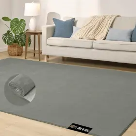 Gorilla Grip 840316718752 Slip Resistant Soft Washable Stain 4ft X 6ft Rectangular Grey