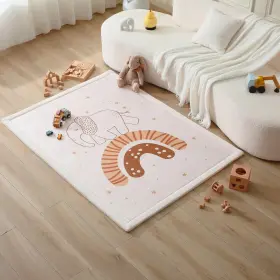 Hakuna Matte Hm-cp-170-120-re Cloudsoft Baby Play Mat For Floor 47 Inch X 67 Rainbow Elephant