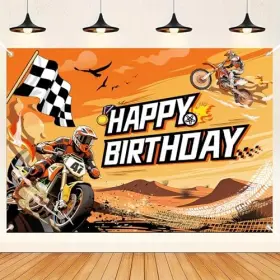 Hanying Yl04wh Backdrop For Birthday Desert Motocross Rodeo Racing 7x5ft Motorcycle