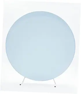 Jxyus-x200739 Harfirbe 6.5ft Round Backdrop Cover Baby Shower Background Birthday Party Blue