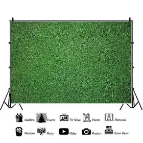 Yyk01ty77-0375 He Ze Yao Kun Mao Yi You Xian Gong Si Green Grass Backdrops Spring Greenery Leaves Background Baby Shower 7x5ft S3 #3