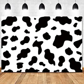 Hqrm-us-2022002-9x6-fba Hqm Cow Party Photography Backdrops Black And White Farm Animal Happy 9x6ft #2