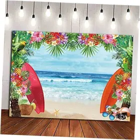 Hqrm-us-3021377-fba Hqm 7x5ft Fabric Summer Tropical Beach Photo Background Conch 7x5 Ft