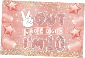 10th-backdrop-1 Jumdaqq 10th Birthday Backdrop Banner Peace Out Single Digits I M 10