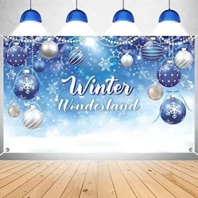 Ln0058 Launuo Winter Wonderland Backdrop Themed Party Decorations #2