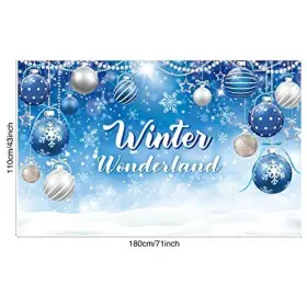Ln0058 Launuo Winter Wonderland Backdrop Themed Party Decorations #3