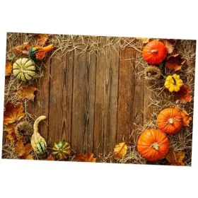 Lfeey Q3-15x1nbk07562 5x3ft Fall Thanksgiving Backdrops For Photography Pumpkins Dry Hay Leaves