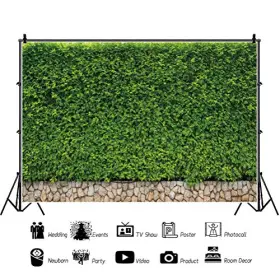 Q3-3x25nwh08904 Lfeey 10x8ft Green Leaf Backdrops For Photography Ivy Plants #3