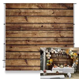 S21-25x25nsw11333 Lfeey Wood Backdrop For Party Photography Wooden 8x8ft Vinyl Rustic #2