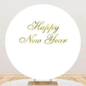 S21-y220nky02150nem Lfeey Happy New Year Round Backdrop Cover For Photography 7.2ft 2023 7.2ft/dia White #3