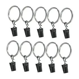 Limostudio Agg3231 Set Of 10 Metal Ring Clips For Studio Backdrop Black