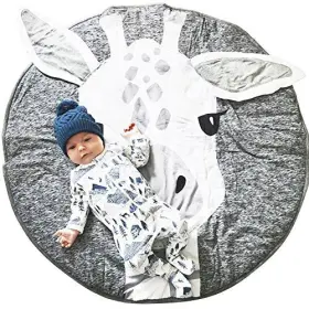 852de Lzttyee Cotton Round Giraffe Nursery Rug Baby Floor 1 Count Pack Of Grey
