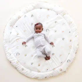 Pm-01-rbw Makemake Organics Organic Play Mat Gots Certified Round 48 Inch Rainbow #2