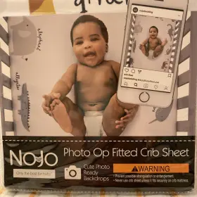 Nojo 838503er Baby Crib Sheet Photo Op Fitted Zoo Animals Ready Backdrop Unisex New