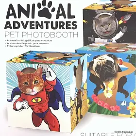 Pp3100tx Paladone Animal Adventures Pet Photo Booth Cats Small Dogs 5 Sided Cube #2