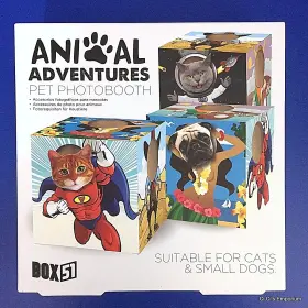 Pp3100tx Paladone Animal Adventures Pet Photo Booth Cats Small Dogs 5 Sided Cube