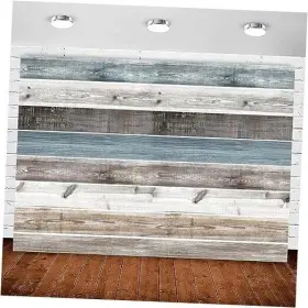 Z19-22x15nwh21555 Pnylzzyxh Wood Backdrop Rustic Countryside Wooden Wall Backdrops Brown White Blue 7x5ft