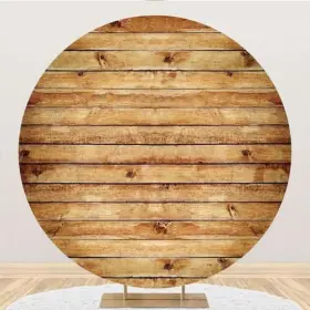 Z19-y220nky05377nem Pnylzzyxh Rustic Wood Round Backdrop Cover 7.2ft Brown Wooden 7.2ft/220cm #2