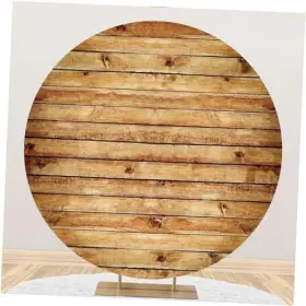 Z19-y220nky05377nem Pnylzzyxh Rustic Wood Round Backdrop Cover 7.2ft Brown Wooden 7.2ft/220cm