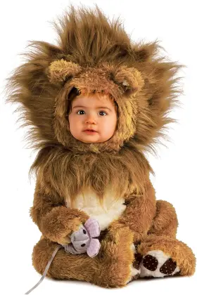 Rubies 885172 Costume Infant Noah Ark Lion Cub Romper 6-12 Month Brown