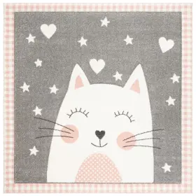 Safavieh Crk134p-3sq Carousel Kids Collection Area Rug - 3ft X Square Pink/grey