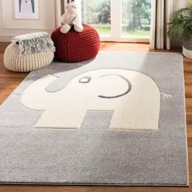 Safavieh Crk165b-3sq Carousel Kids Collection Area Rug - 3ft X Square Grey/ivory
