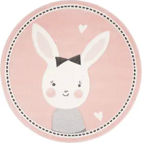 Crk166p-3r Safavieh Carousel Kids Collection 3ft Round Pink/ivory Crk166p #2