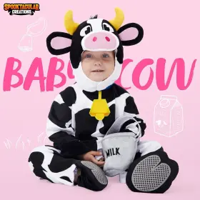 20050 Spooktacular Creations Unisex Baby Cow Costume Jumpsuit Outfit 18-24 Months #2