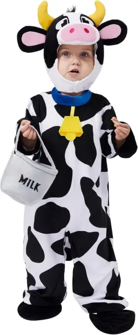 20050 Spooktacular Creations Unisex Baby Cow Costume Jumpsuit Outfit 18-24 Months