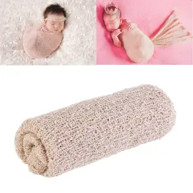 Tinksky 190657507745 Long Ripple Wrap Diy Newborn Baby Photography Wrap-baby Photo Props Beige