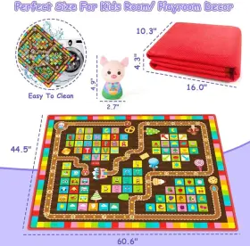 M199 Twocow Baby Play Mat For Floor Educational Abc Alphabet Tummy Time Area Rug Large #2